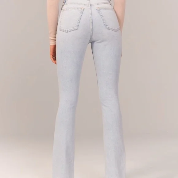 Abercrombie & Fitch The Skinny High Rise 90s Split Hem Denim Jean, 29/8 Long - Picture 11 of 12